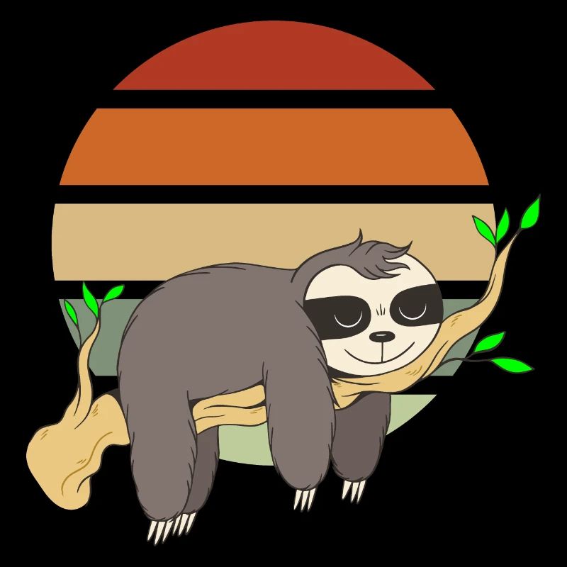Chill Sloth Sunset Design