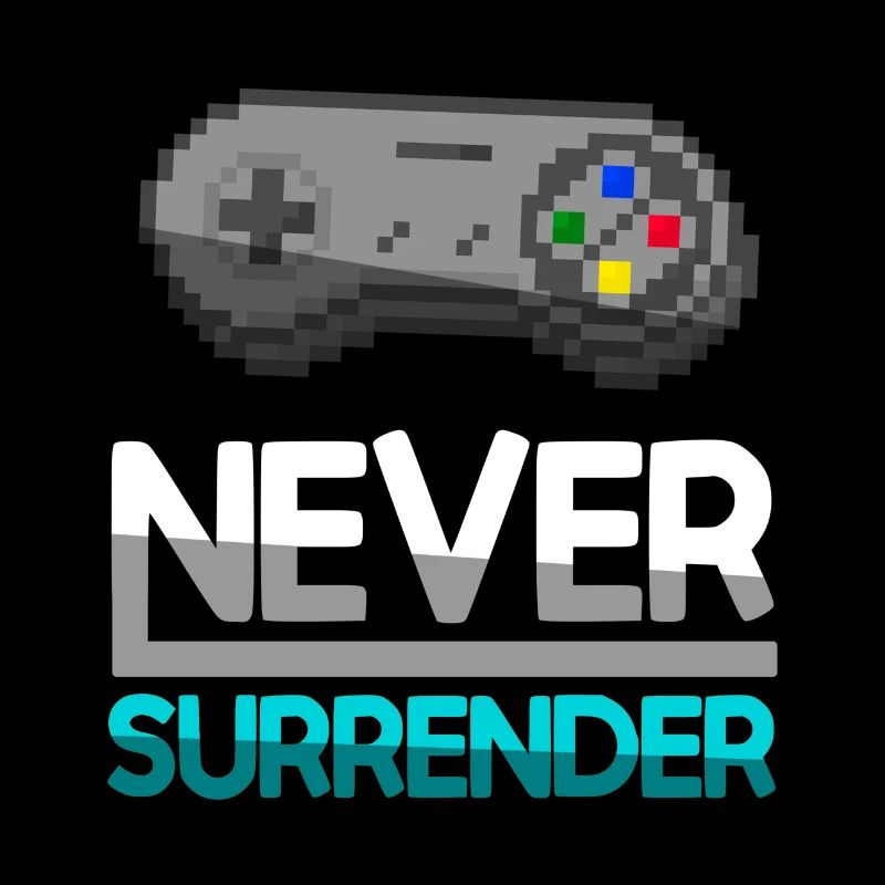NEVER SURRENDER (Türkis)+ SNES Controller - Gaming