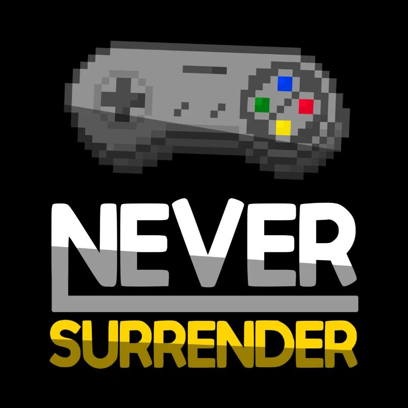 NEVER SURRENDER (Gelb) + SNES Controller - Gaming
