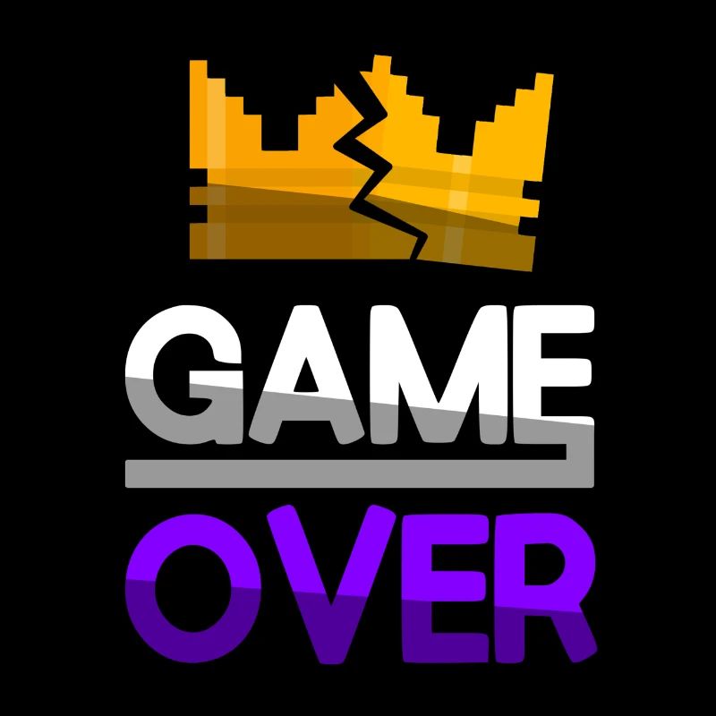 GAME OVER (Lila) + King Crown - Gaming