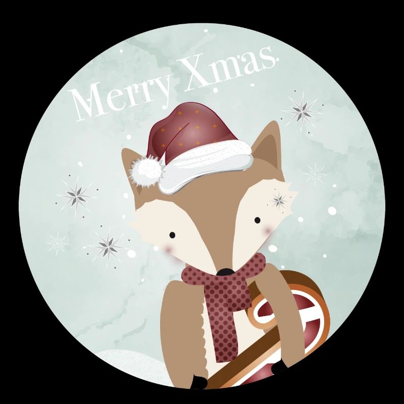 renard doré pour Noël avec canne à sucre