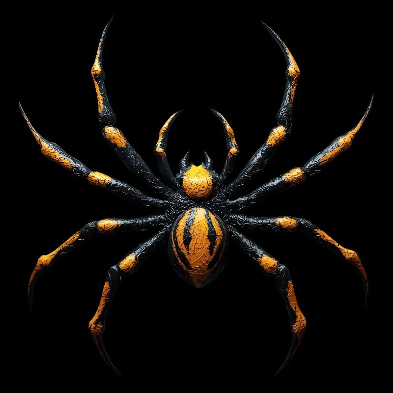 Araignée Poison Jaune Noir