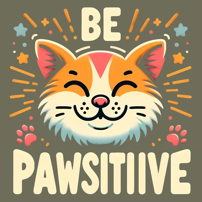 Be pawsitive cute cat