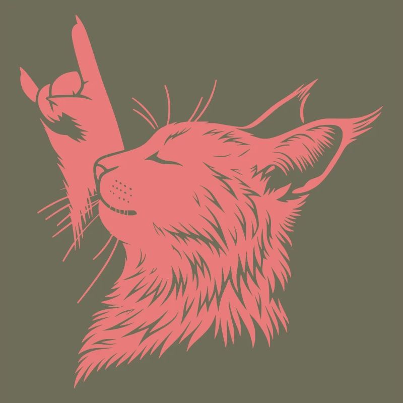 Profil de chat jupe – silhouette de cornes de diable