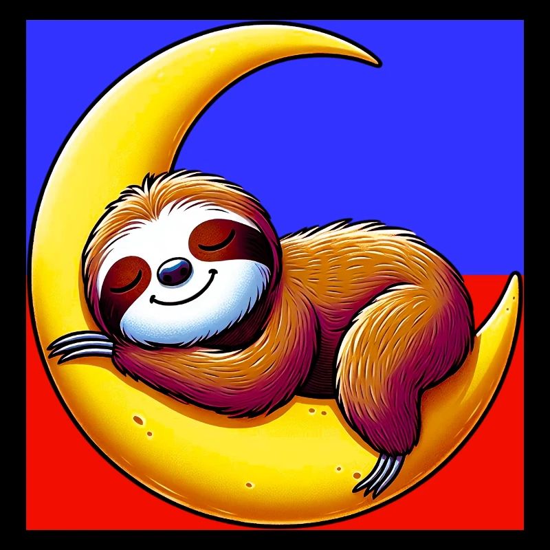Sloth sleeps on the Moon