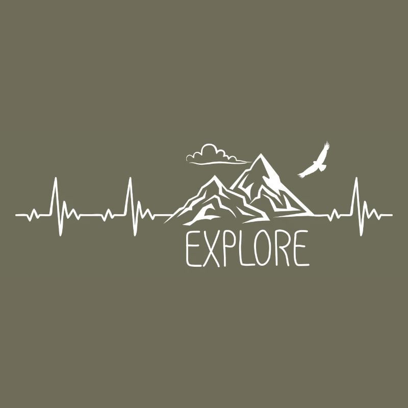 Explore Mountain Mountain Heartbeat Frequency Pulse ECG