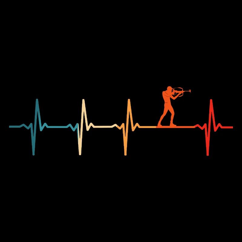 Biathlon heartbeat biathlete ski