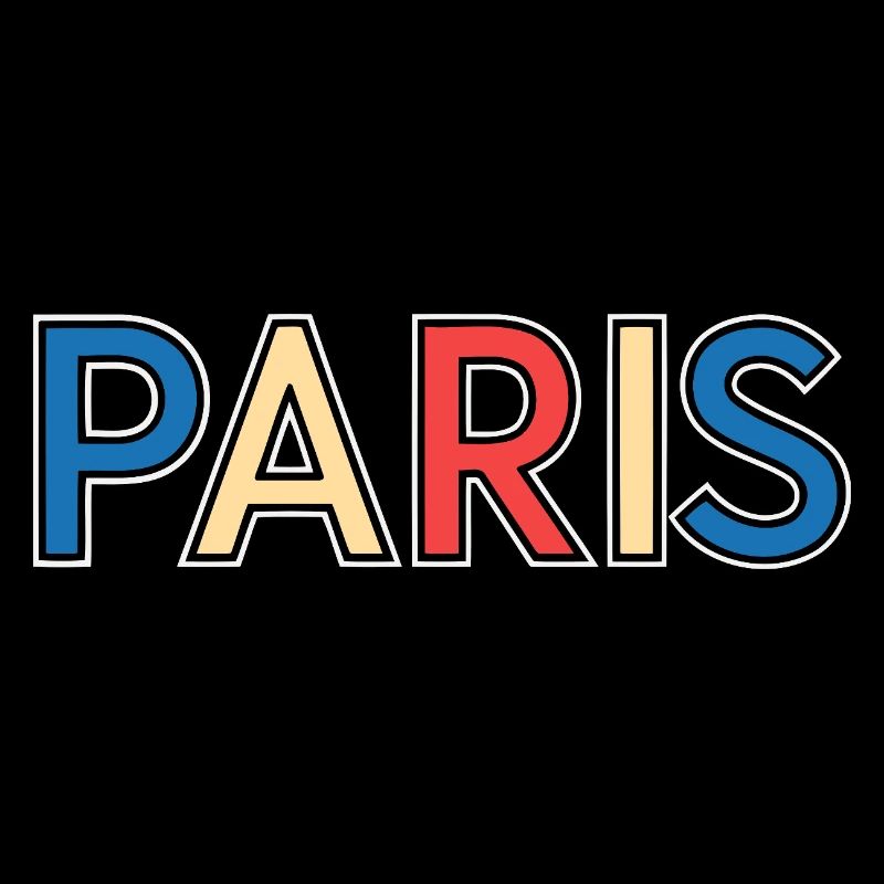 Pariser Farbblocktypografie