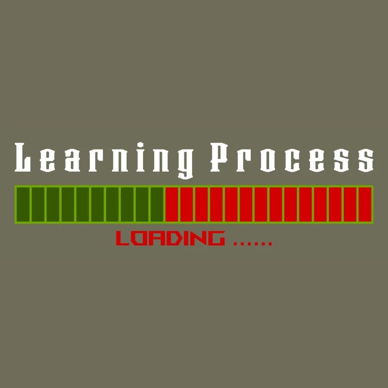 Learning Process Loading black shirt