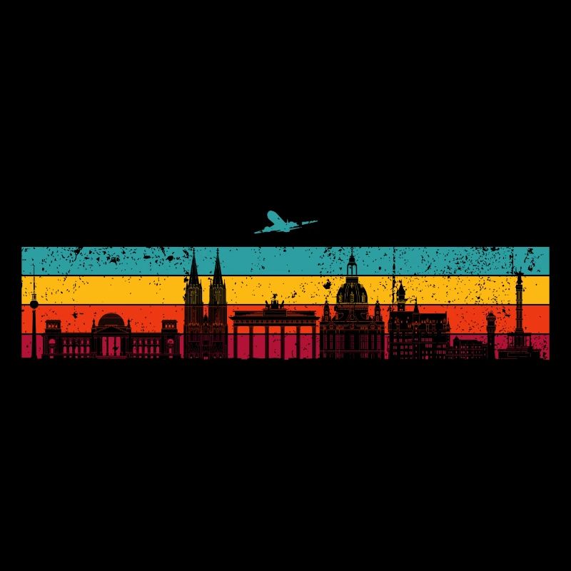 Vibrant Skyline Stripes