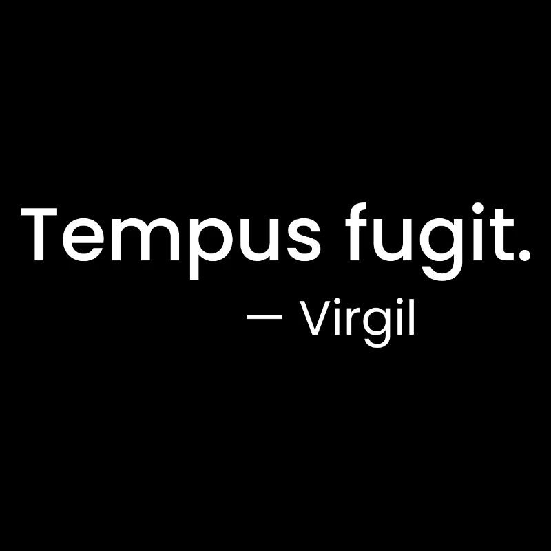 Tempus Fugit Lateinische Typografie Tee