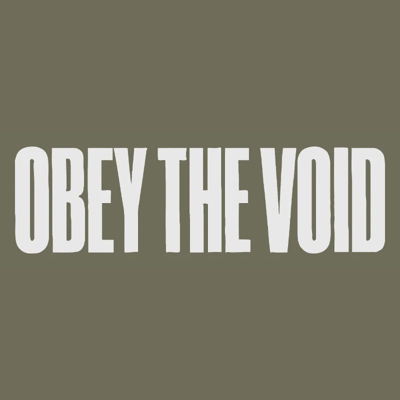 Obéir au vide Art typographique audacieux