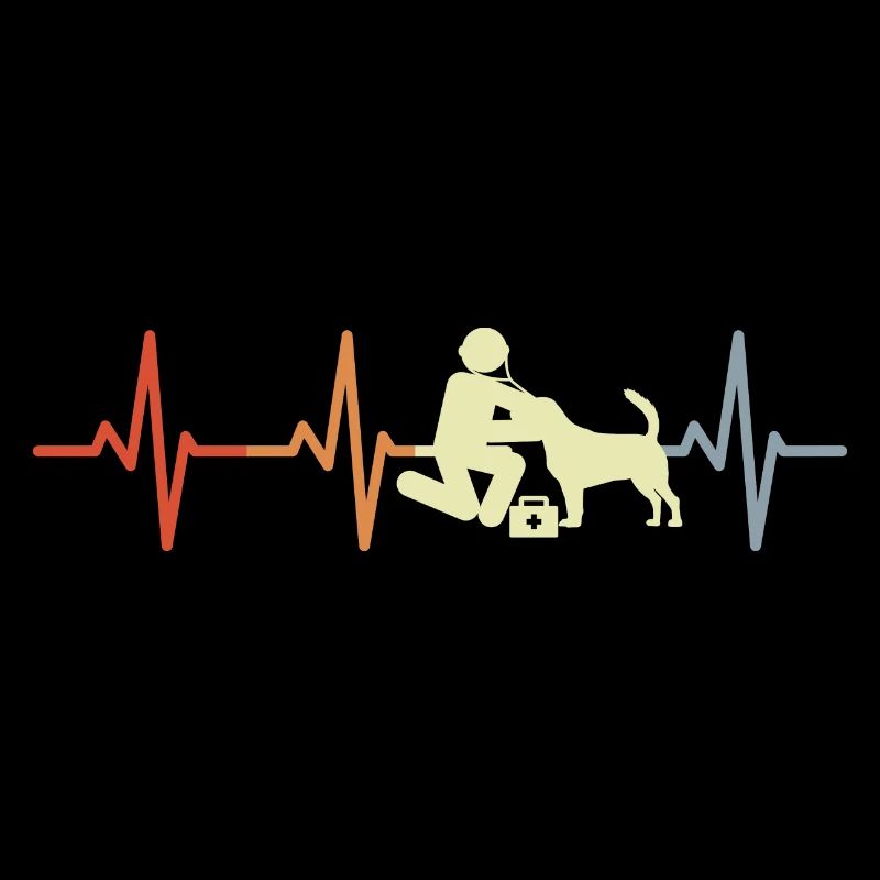 Veterinarian Stick Figures ECG