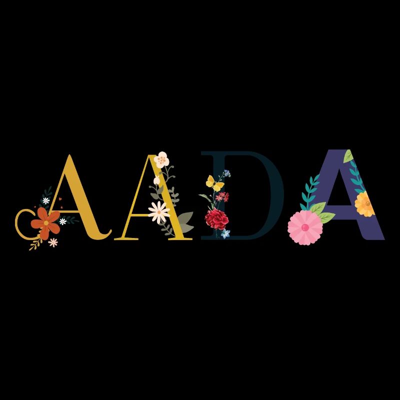 AADA Name Decorated with Flowers