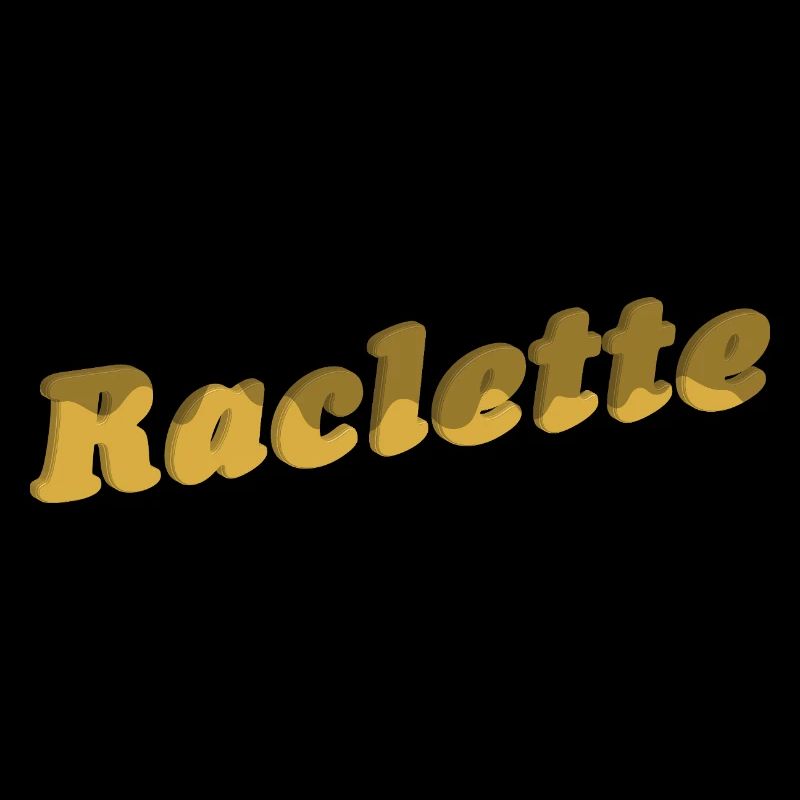 Raclette Cheese Lettering 3D