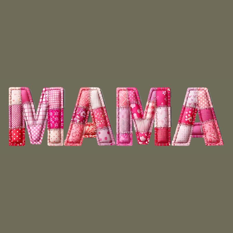 Mom Handmade Patchwork Font