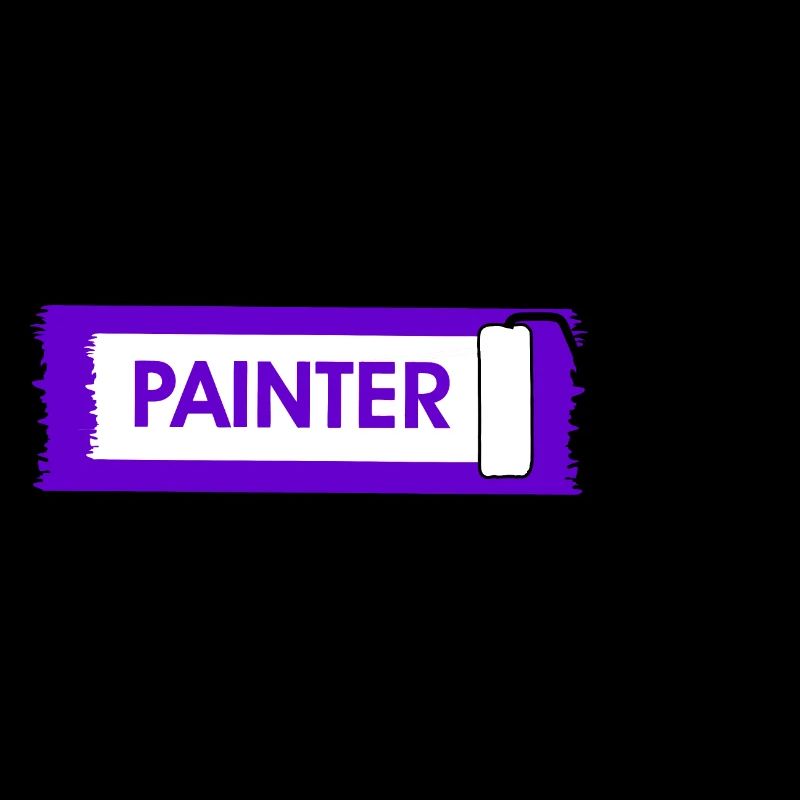 Paint roller with purple paint