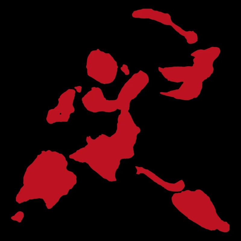 Blood splatter heavy fighter warrior figure