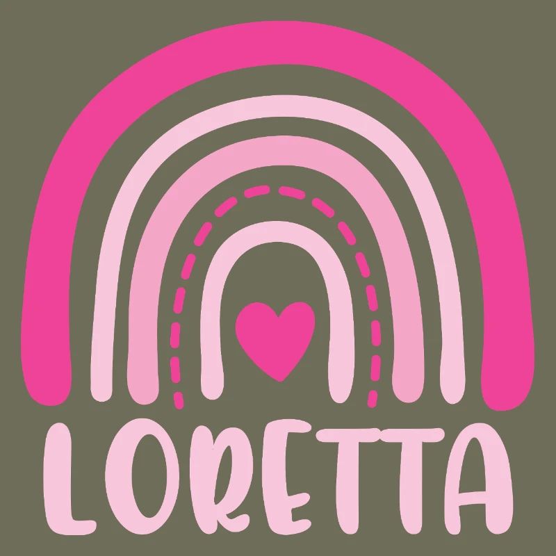 Loretta Pink Boho Regenbogen mit Herz