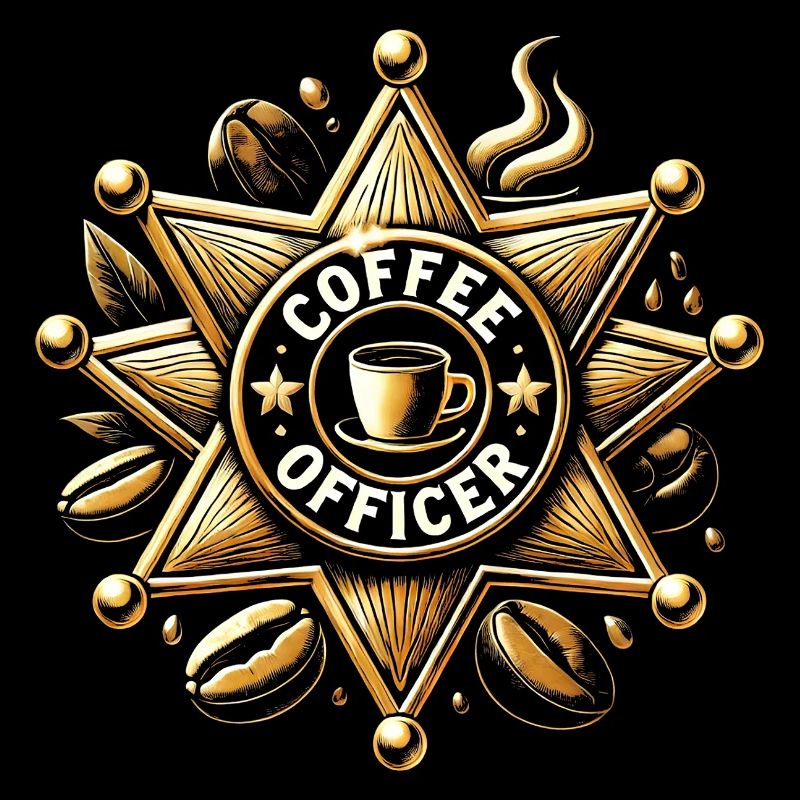 Coffee Officer Badge Design