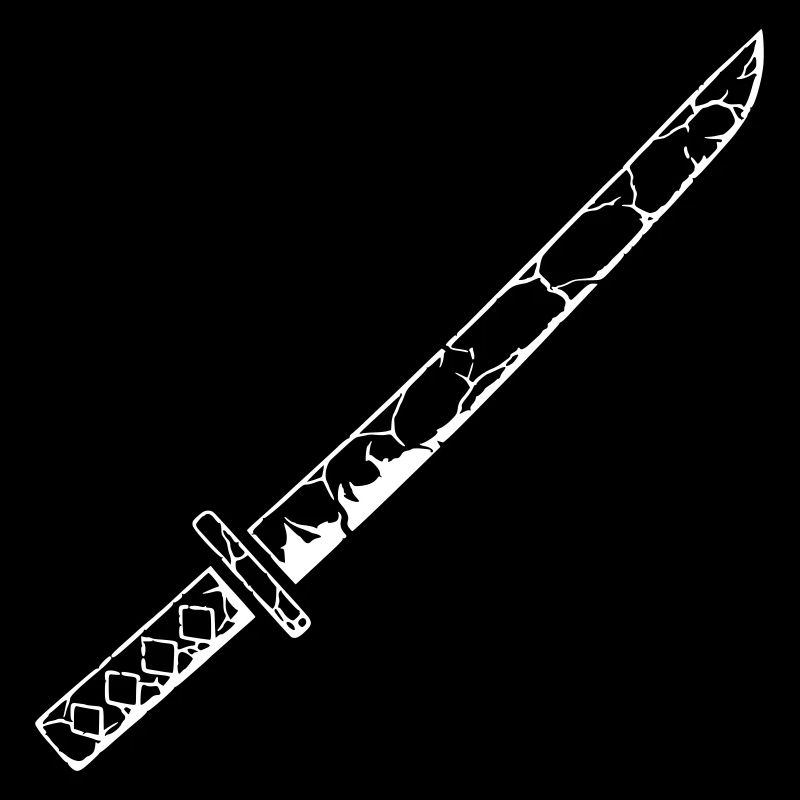 Katana Sword Mosaic Sliver Art Vector