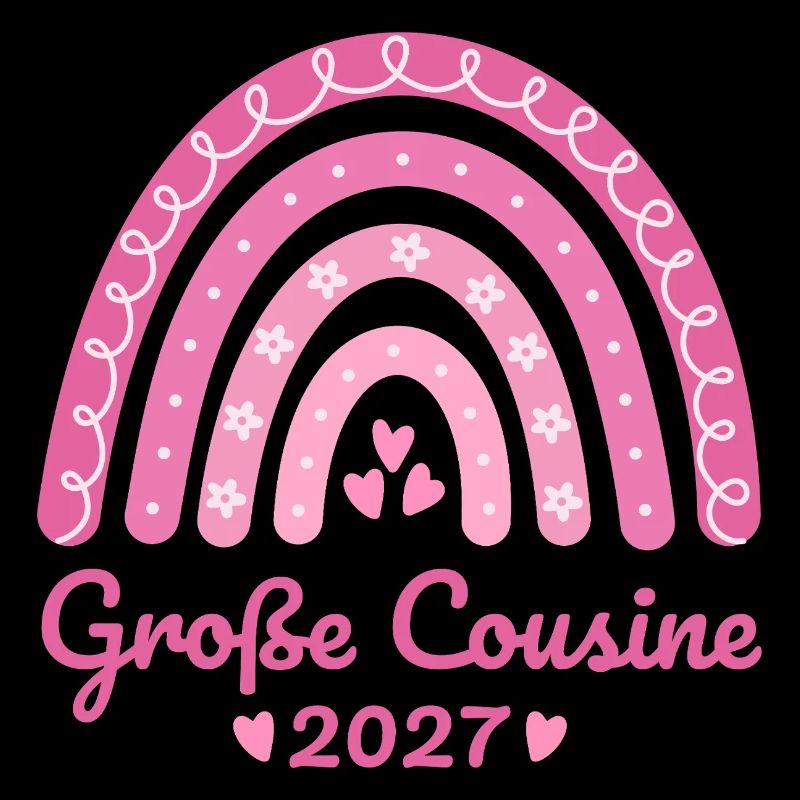 Große Cousine 2027 Boho Regenbogen rosa