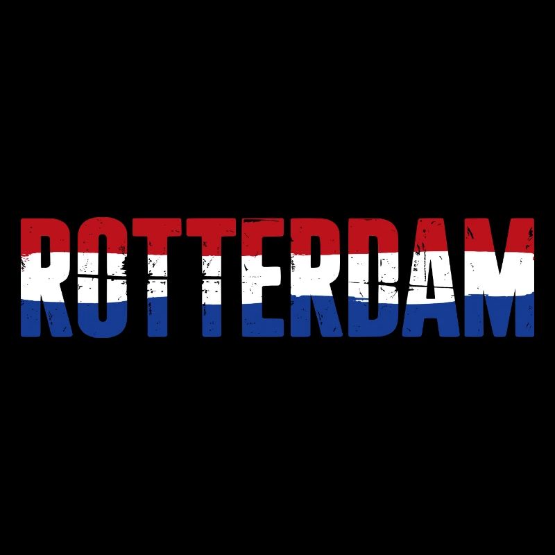 Drapeau de Rotterdam Néerlandais Vintage