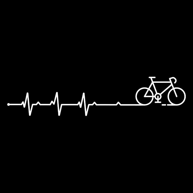 Heartbeat Bicycle Line Art