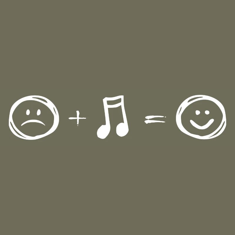 Music makes HAPPY - sad notes smile
