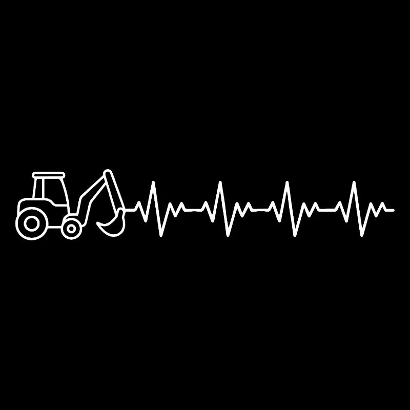 Bagger Baggern Baggerfahrer EKG Herzschlag