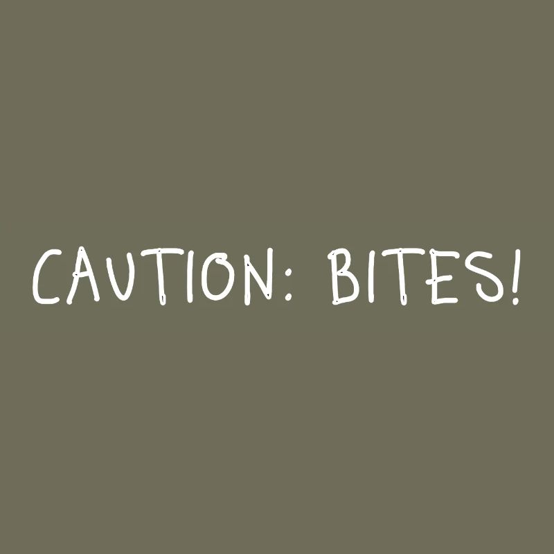 Caution: Bites! – Minimalistisches Statement