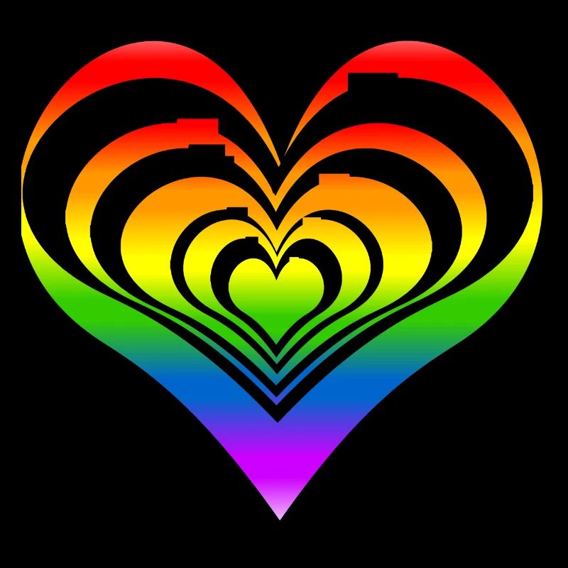 Herzliebhaber Regenbogen