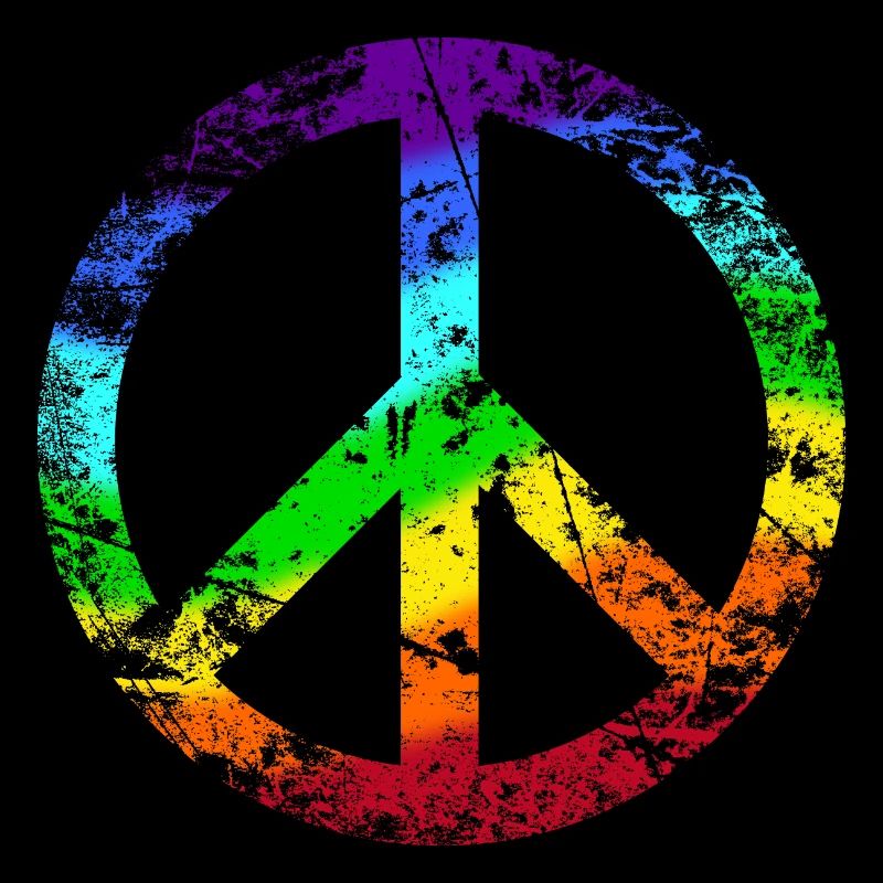 Peace-Zeichen Regenbogen Toleranz Frieden Graffiti