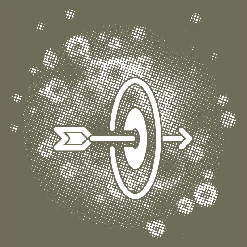 Flèche avec arrière-plan de points
