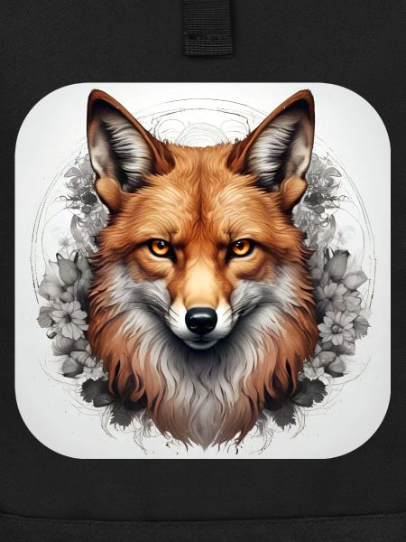 Fox with flowers