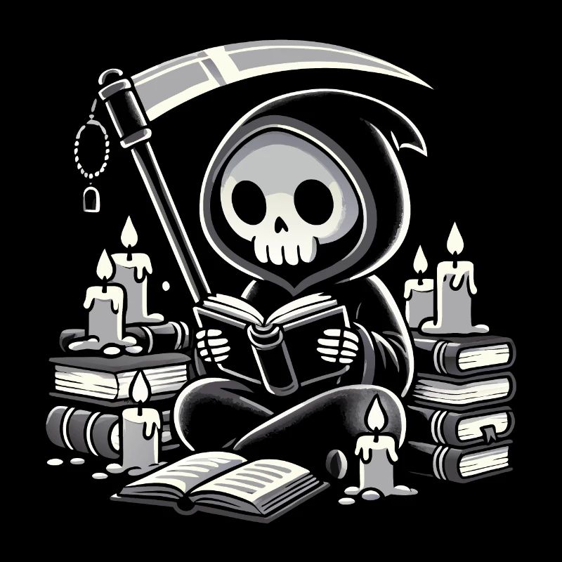 Mignon Grim Reaper Amateur de livres