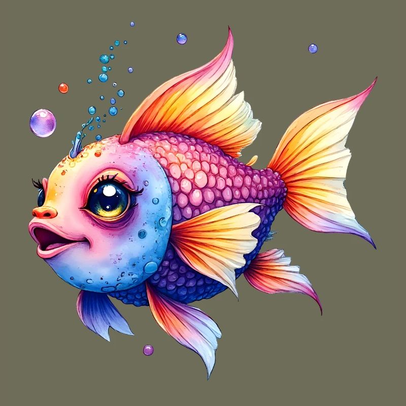 Lebendiger Regenbogenwassermann
