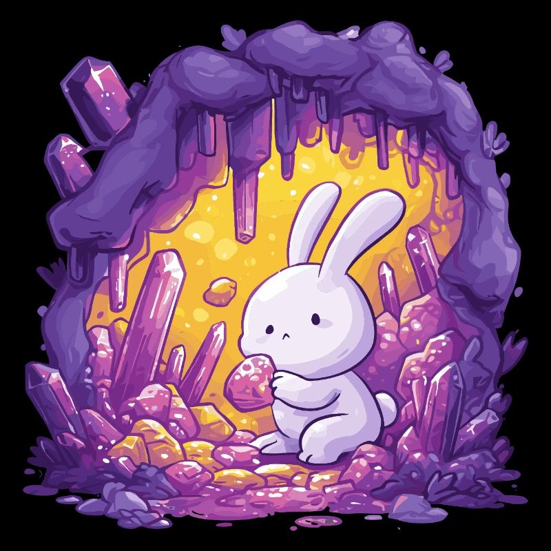 Le lapin dans la grotte de cristal