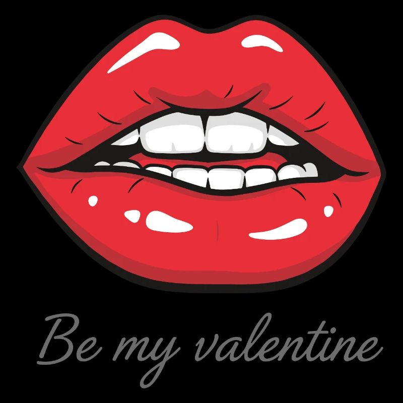 Be my Valentine – Sexy Red Lips Design