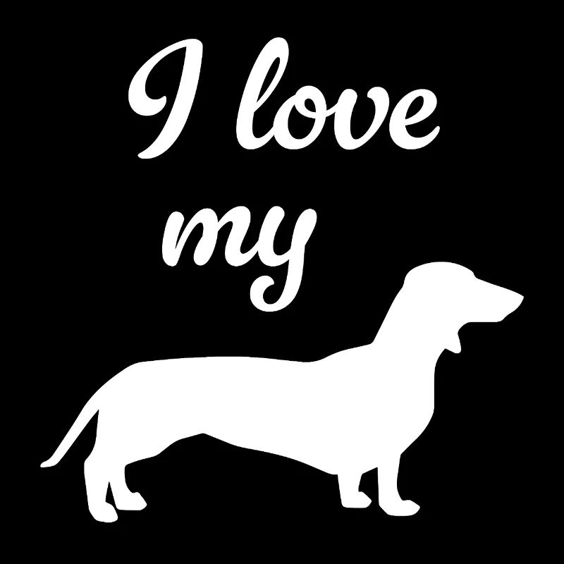 J’adore mon chien teckel, maître éventail, patte de maîtresse