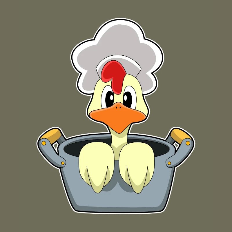 Hühnchen mit Kochtopf