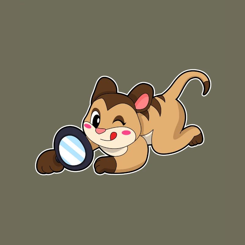 Erdmännchen mit Lupe