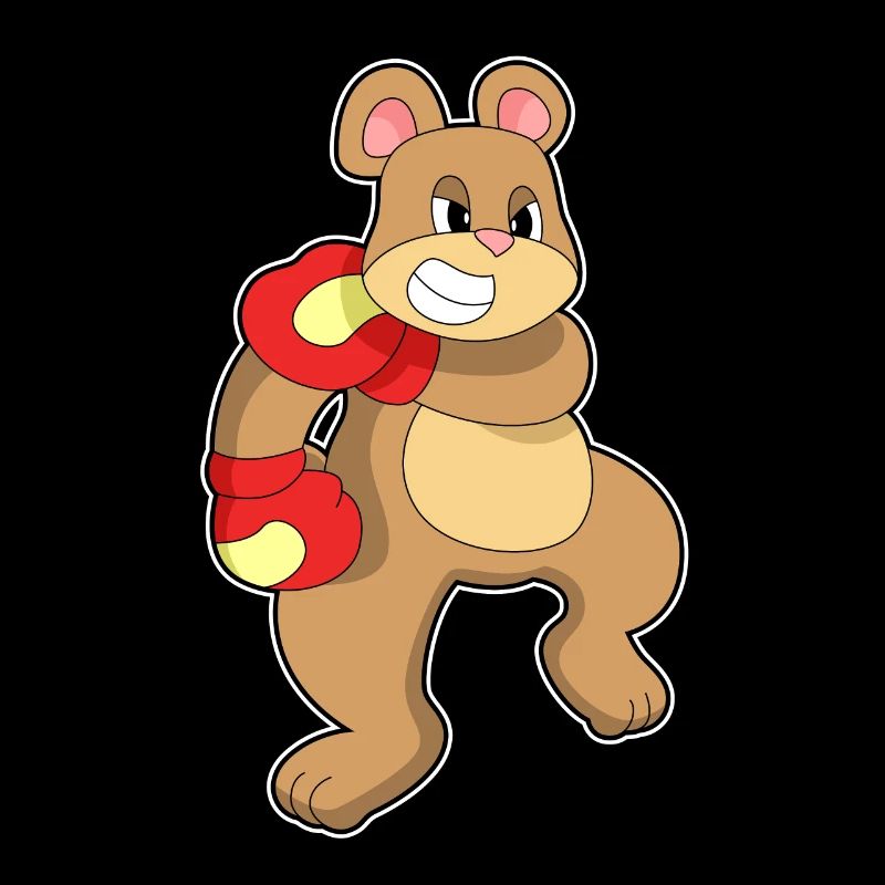 Boxe d’ours avec des gants de boxe