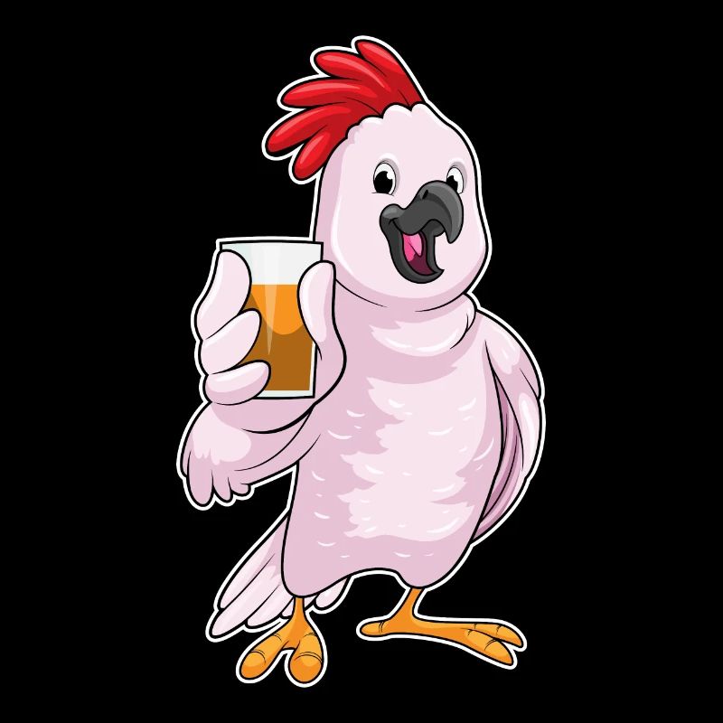 Parrot with juice