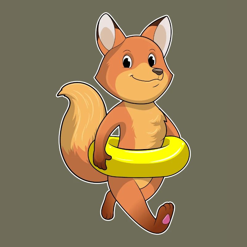 Fuchs mit Rettungsring
