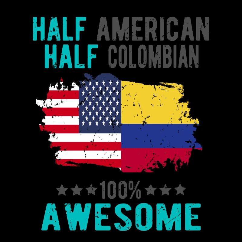 Half American, half Colombian