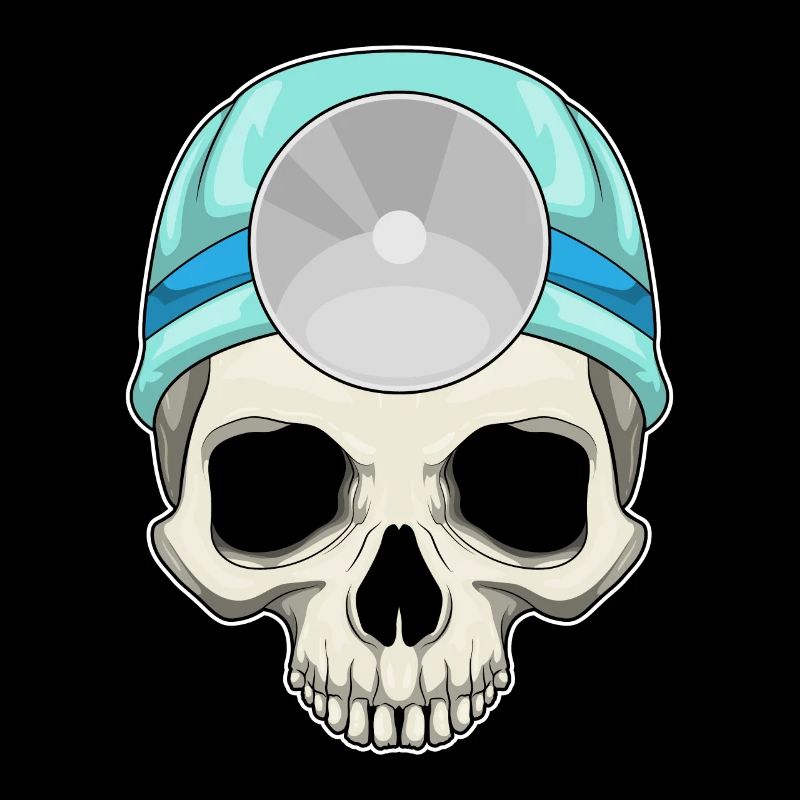 Totenkopf Arzt Stethoskop