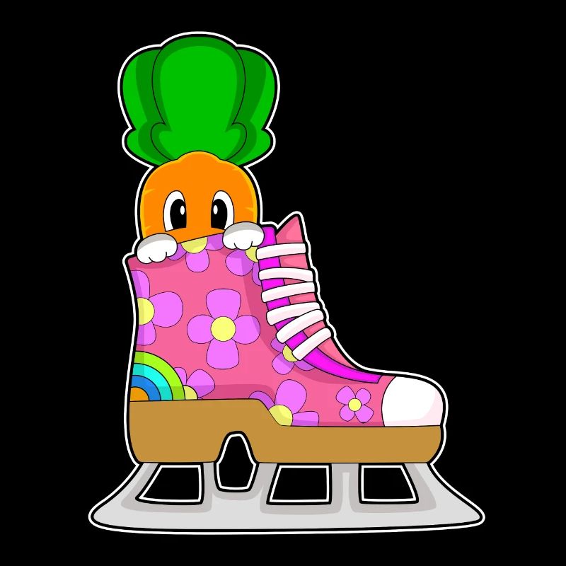 Karotte Eislaufen Schlittschuhe