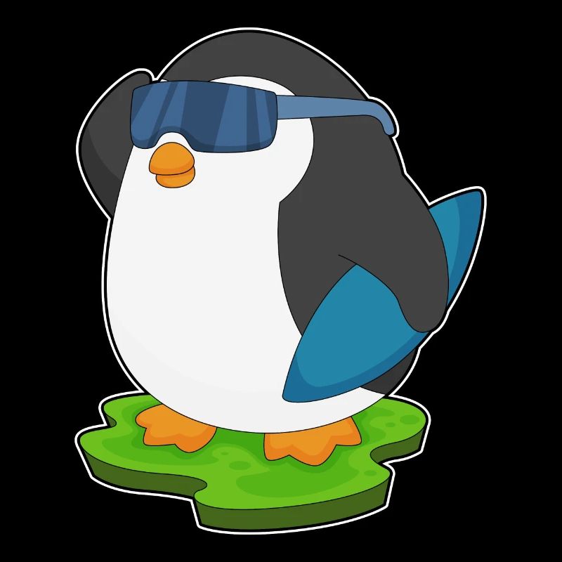 Pinguin Surfer Surfbrett