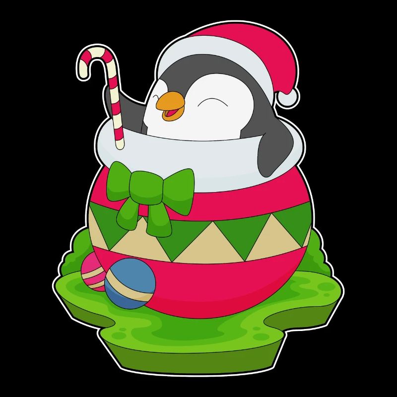 Penguin Christmas Candy Cane